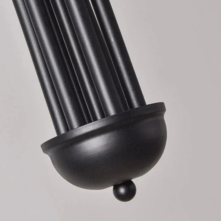 Kroonluchter met Glazen Bollen Geborsteld Metaal Goud Zwart Rood Scandinavisch Design Woonkamer Eetkamer | Sulvida