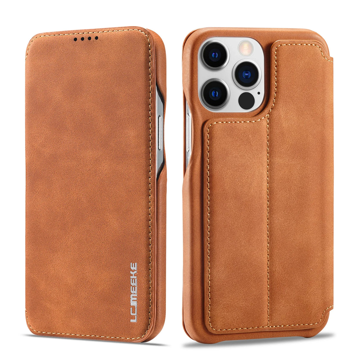 Magnetische Portemonnaiehülle aus Kunstleder mit Kartenfächern und Standfunktion für iPhone 14 15 16 17 18 Pro Max | Sulvida