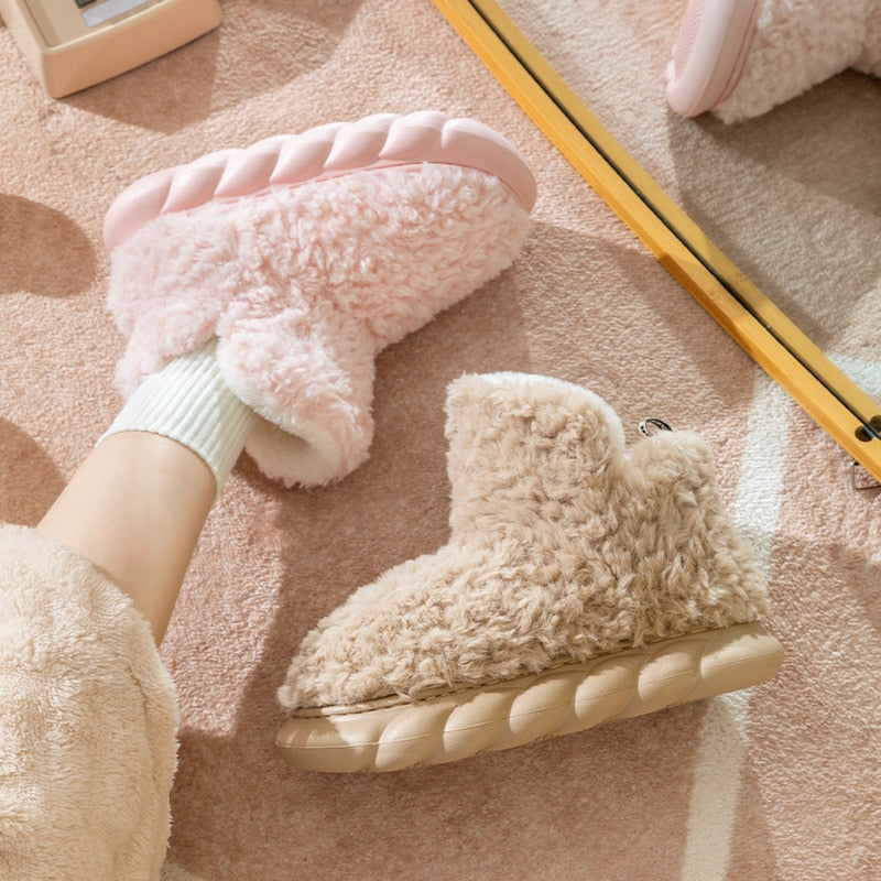 Warme Pluchen Dames Huisschoenen Antislip Comfortabel Zacht Gevoerd Pantoffels voor Thuis Winter Indoor | Sulvida