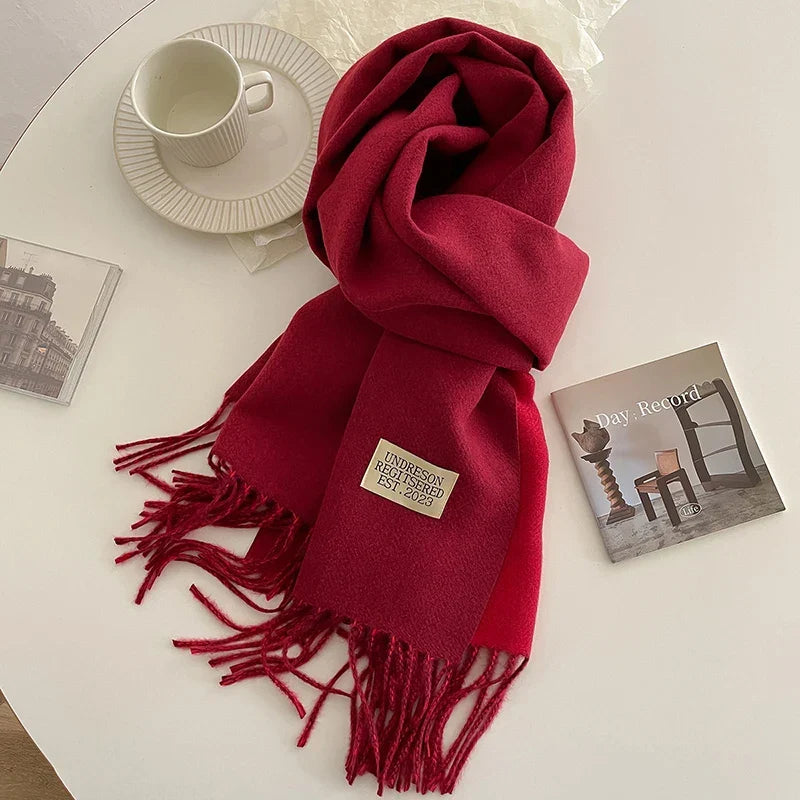Cashmere Sjaal Zachte Unisex Wintersjaal Cashmere-Polyester Mix Warme Lange Sjaal 68x200cm Stijlvol Elegante Herfst | Sulvida