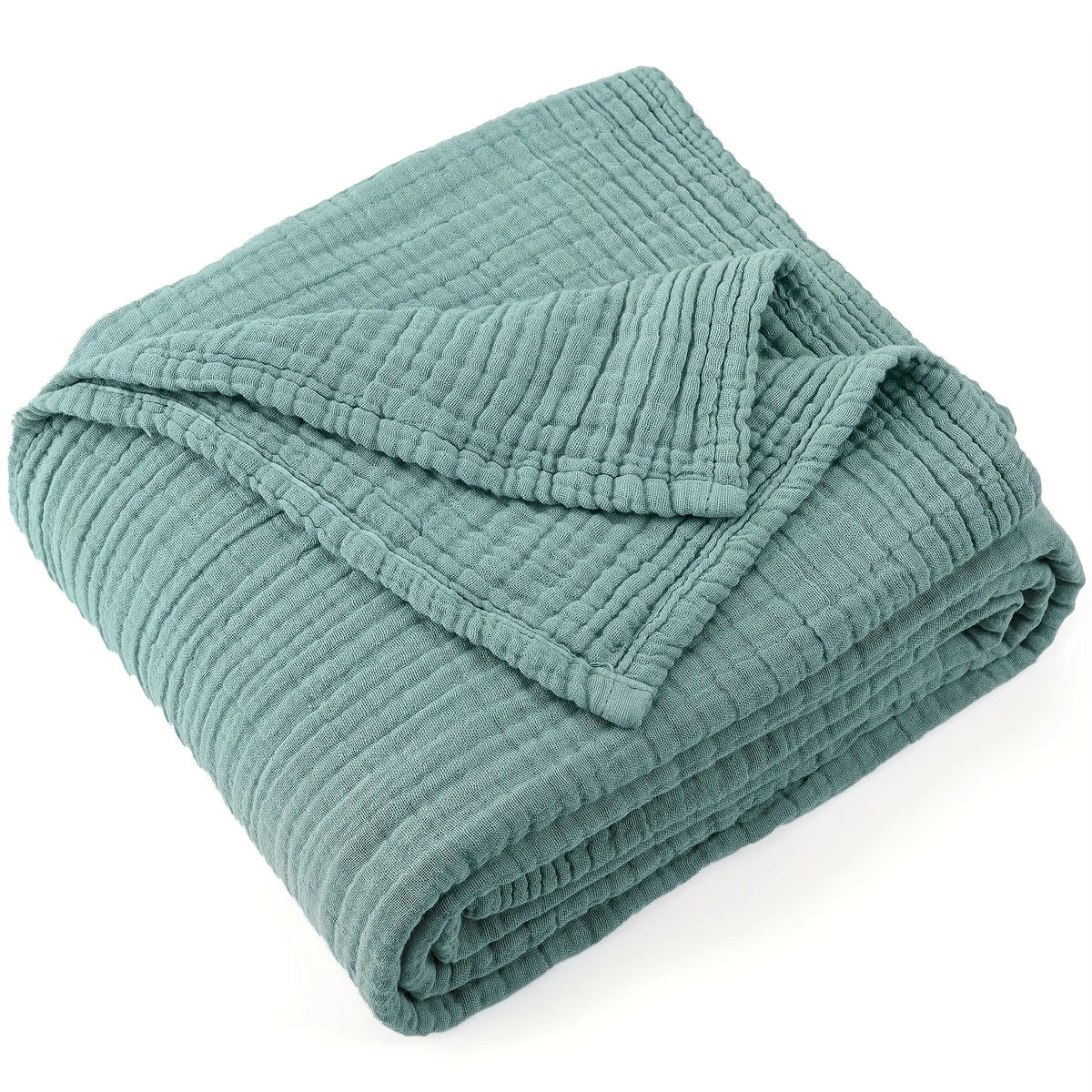 Katoenen Plaid Zeslaags Luchtig Zomerdeken Ademend Lichtgewicht Muslin Gauze Deken voor Bank Bed Sofa | Sulvida