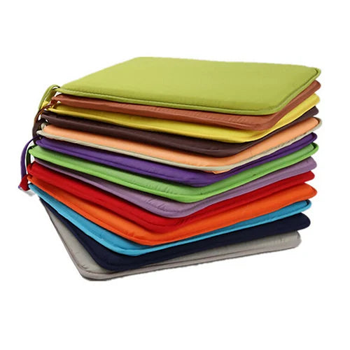 Stoelkussen Katoenmix 40×40 cm Vierkant met Strikbandjes voor Eetkamerstoelen Tuinstoelen Tuinmeubels | Sulvida