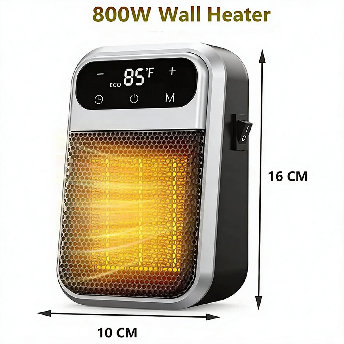 Compacte Stekkerverwarming Keramisch 800W Timer Badkamer Slaapkamer Energiezuinig Stil Oververhittingsbeveiliging | Sulvida