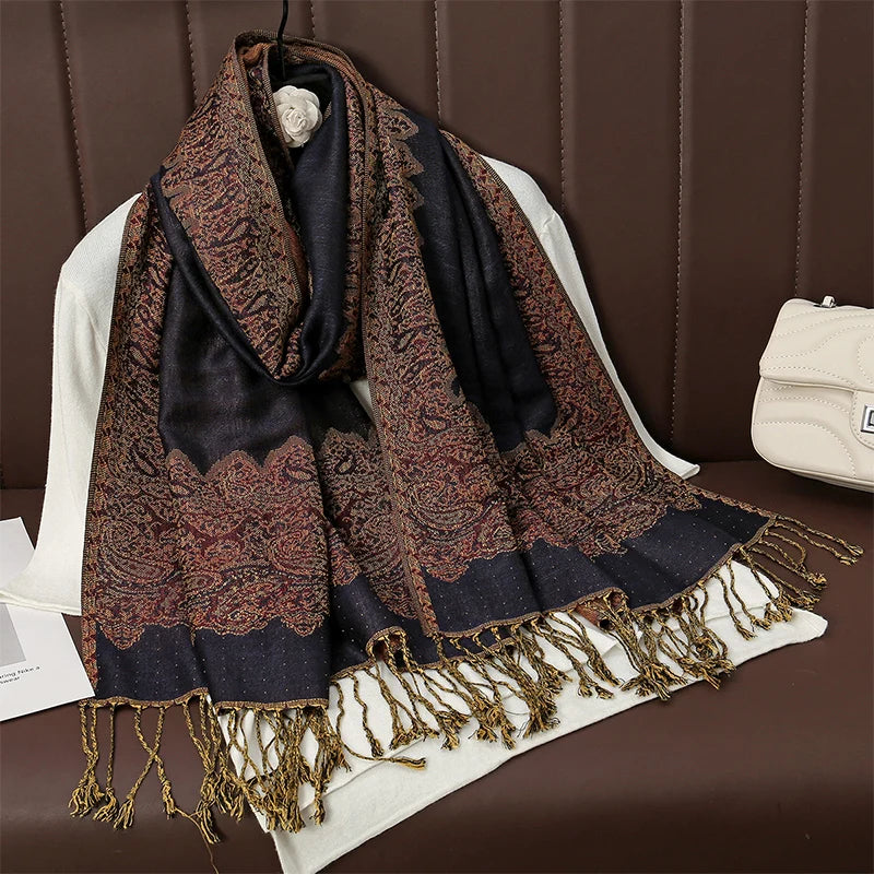 Kasjmier-gevoel Dames Sjaal 70×190 cm Polyester Warme Herfst Winter Omslagdoek Fashion Stola Accessoire | Sulvida