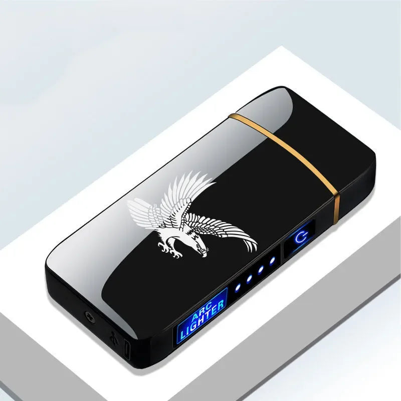 Oplaadbare plasma-aansteker met dubbele lichtboog USB windbestendig luxe metaal design kaarsen kachel | Sulvida