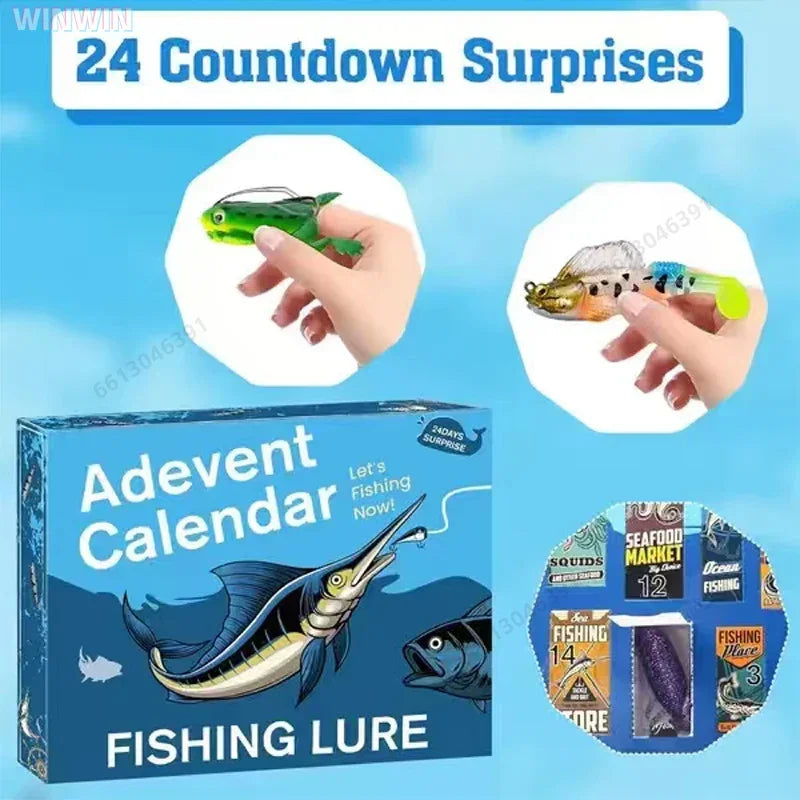 Viskalender 24 Dagen Kunstaas Set Met Minnows Spinners Haken Zoet Zoutwater Voor Baars Forel Roofvis | Sulvida