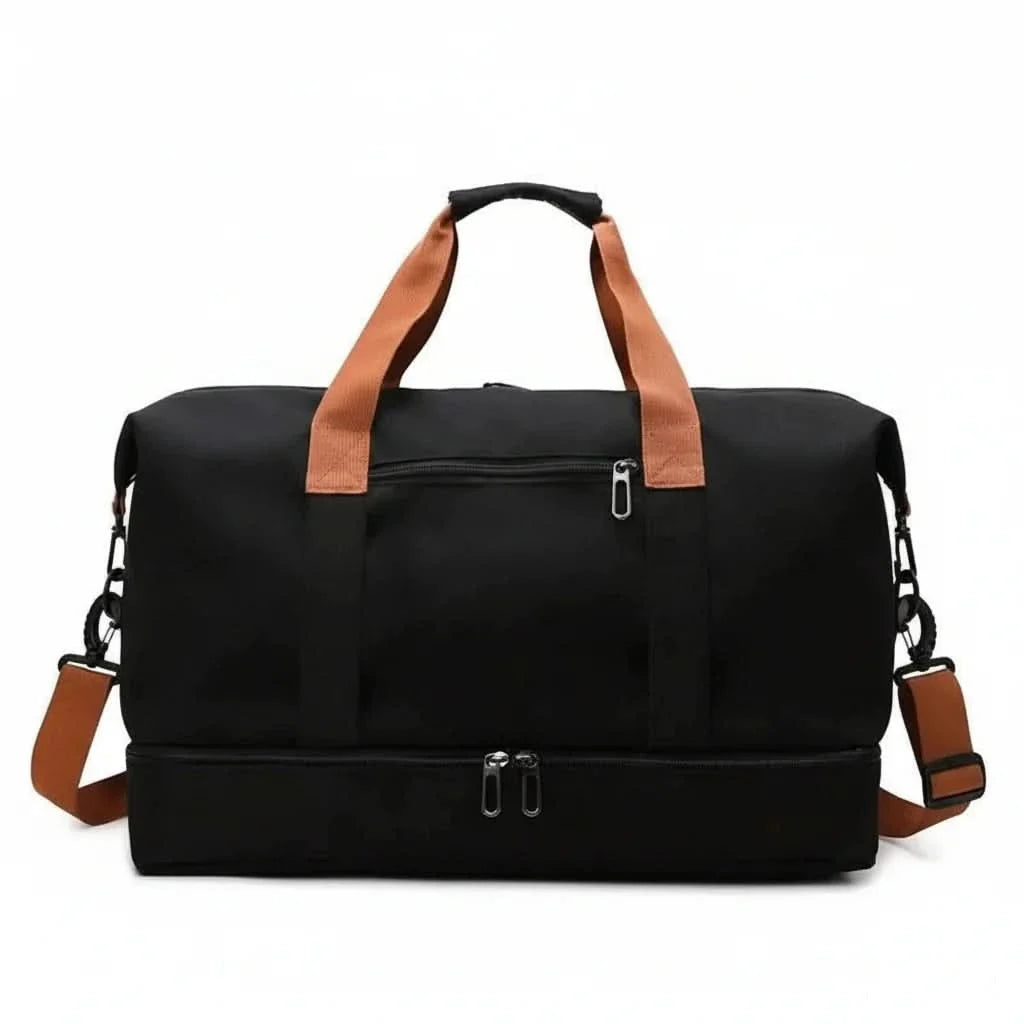 Sac de sport avec compartiment à chaussures – Sac de week-end pratique avec compartiment humide-sec et bandoulière amovible | Sulvida