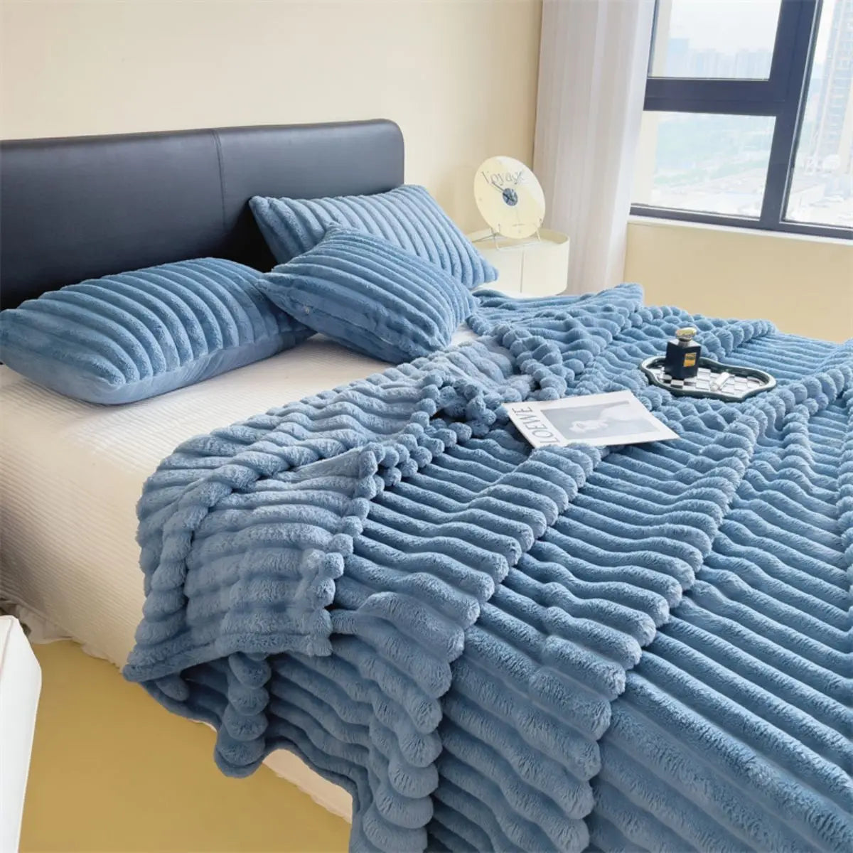 Luxe Fleece Plaid Superzacht 150x200 cm Slaapkamer Woonkamer Warme Knuffeldeken Decoratief Deken Sofa | Sulvida