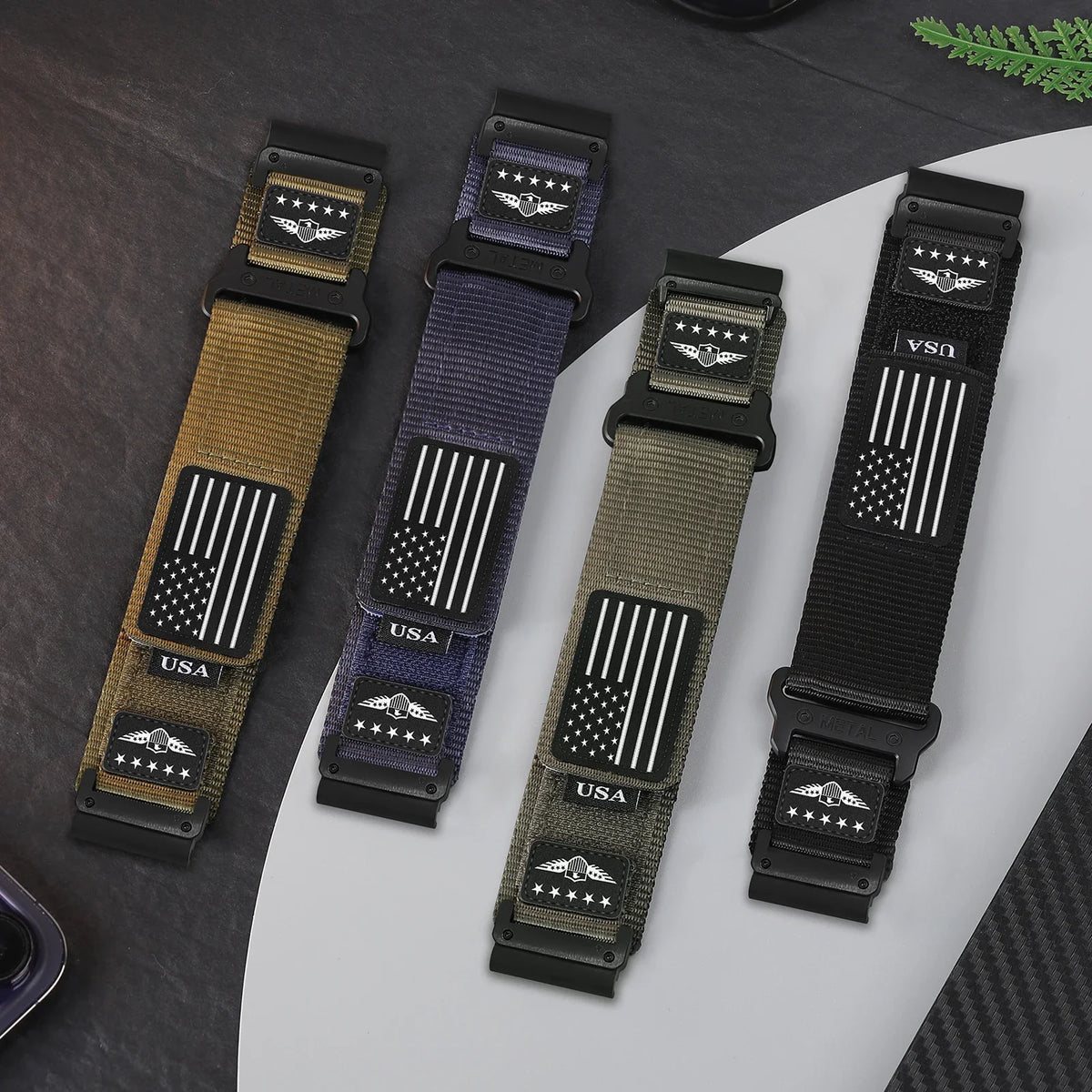 Bracelet de montre universel en nylon réglable QuickFit à fermeture rapide, bracelet sport, accessoire de montre 20 22 26 mm | Sulvida
