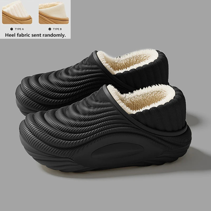 Pluche Huisslippers EVA Zool Antislip Dikke Bodem Waterdicht Warm Winter Unisex Pantoffels Comfortabel | Sulvida