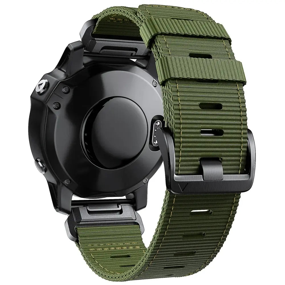 Bracelet de montre tactique en nylon - bracelet de remplacement durable QuickFit noir gris bleu kaki camouflage pour smartwatch | Sulvida