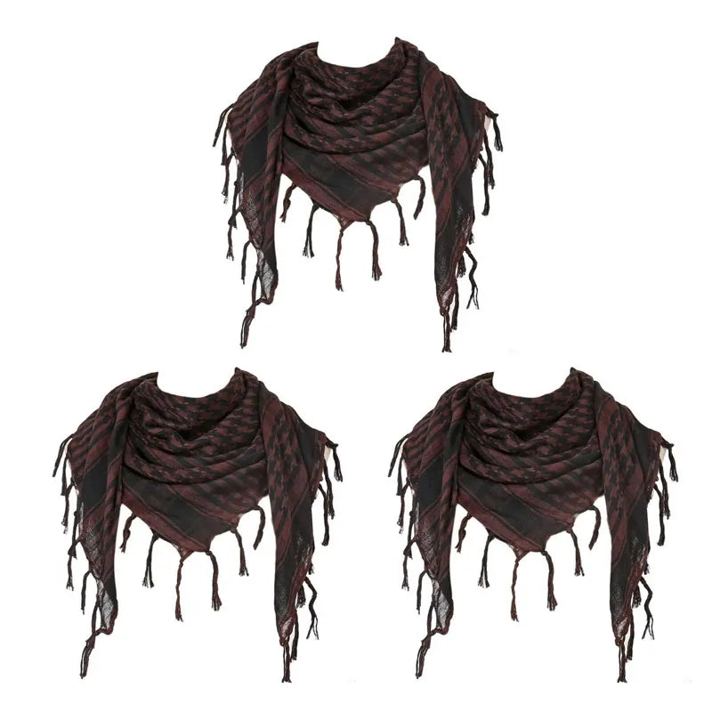 Tactische Shemagh Woestijnsjaal Geruit Katoen 100x100 cm Hoofddoek Hals Mannen Vrouwen Sport Outdoor | Sulvida
