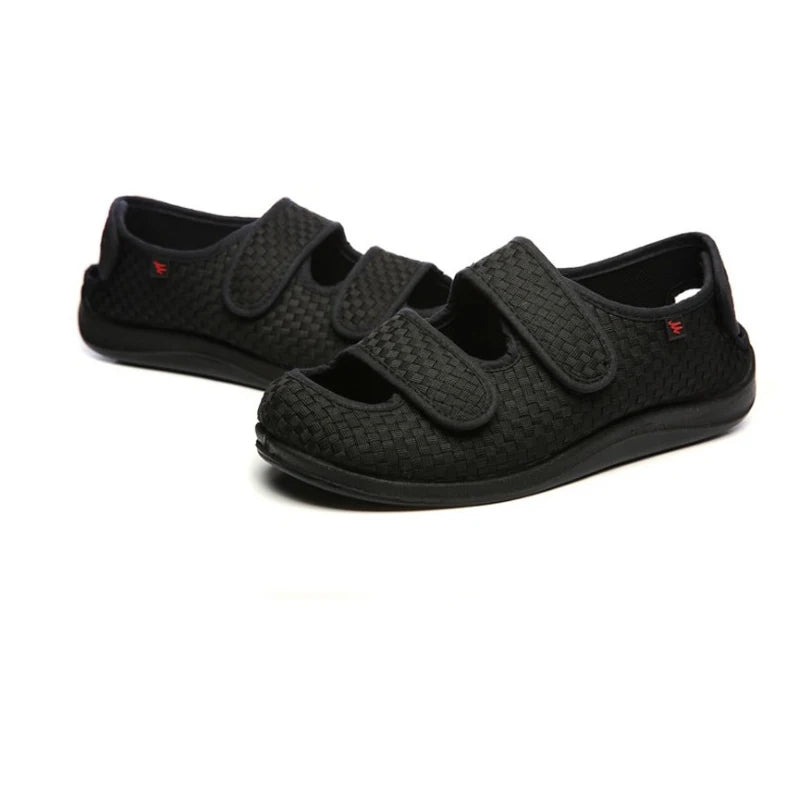 Verstelbare Orthopedische Sandalen met Klittenband Mesh Zomer Comfortschoenen voor Brede Voeten Dames | Sulvida