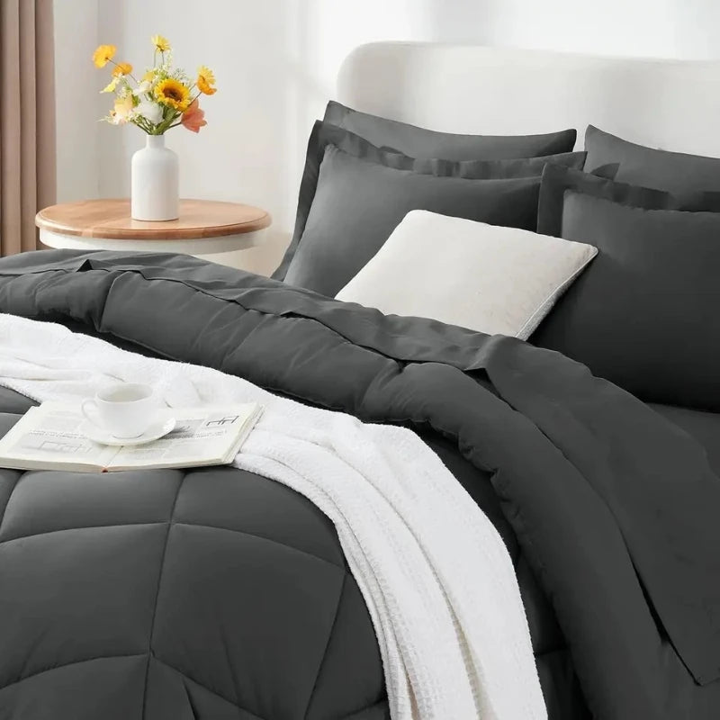 Winterdekbed Polyester Kingsize Effen Zacht Warm Dekbed Sprei Machinewasbaar Slaapkamer Deken Bedtextiel | Sulvida