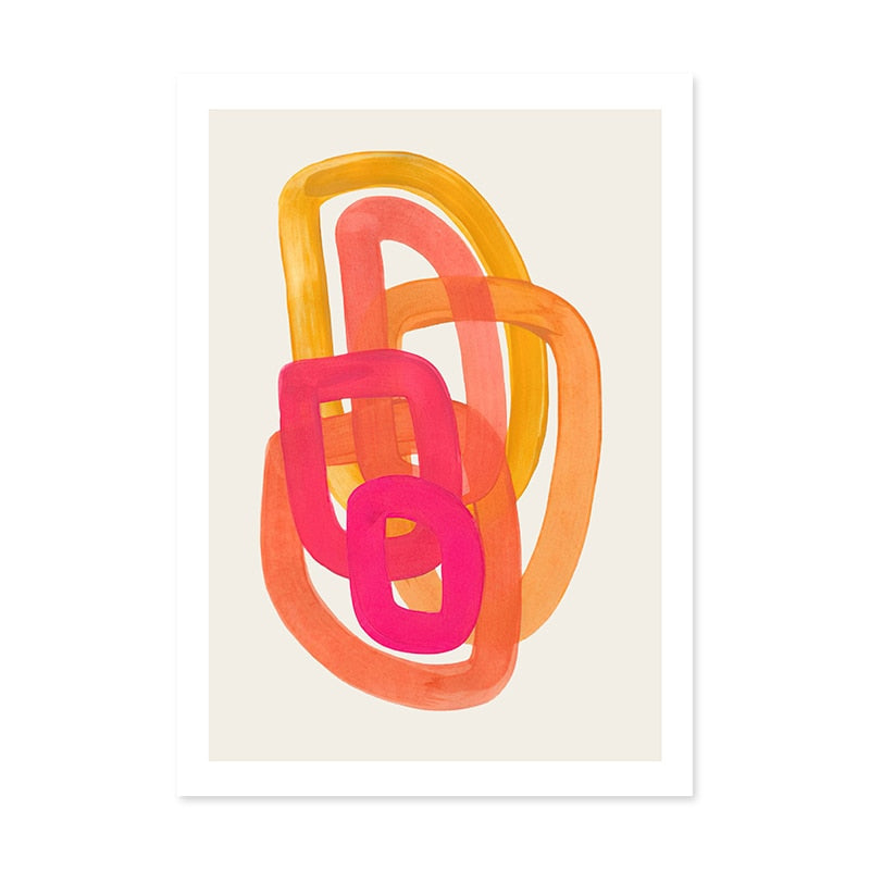 Canvasdoek met Kleurrijke Penseelstreken Wanddecoratie Abstract Modern Kunstwerk voor Woonkamer Slaapkamer | Sulvida