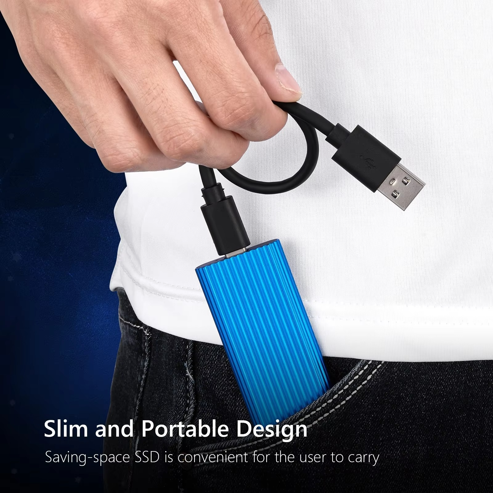 Draagbare SSD met USB 3.1 Aansluiting – Externe Solid-State Drive voor Snelle Bestandsoverdracht en Opslag | Sulvida