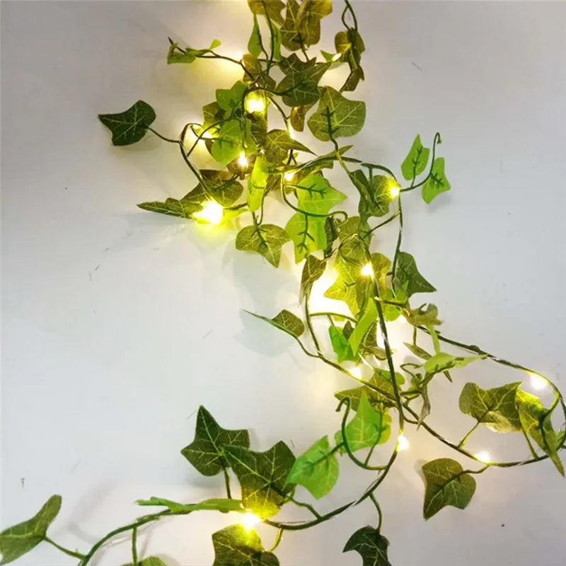 Lichtslinger Kunstbladeren LED Batterij 2m 5m 10m Sfeerlicht Tuin Kerstversiering Feestverlichting Decoratie | Sulvida