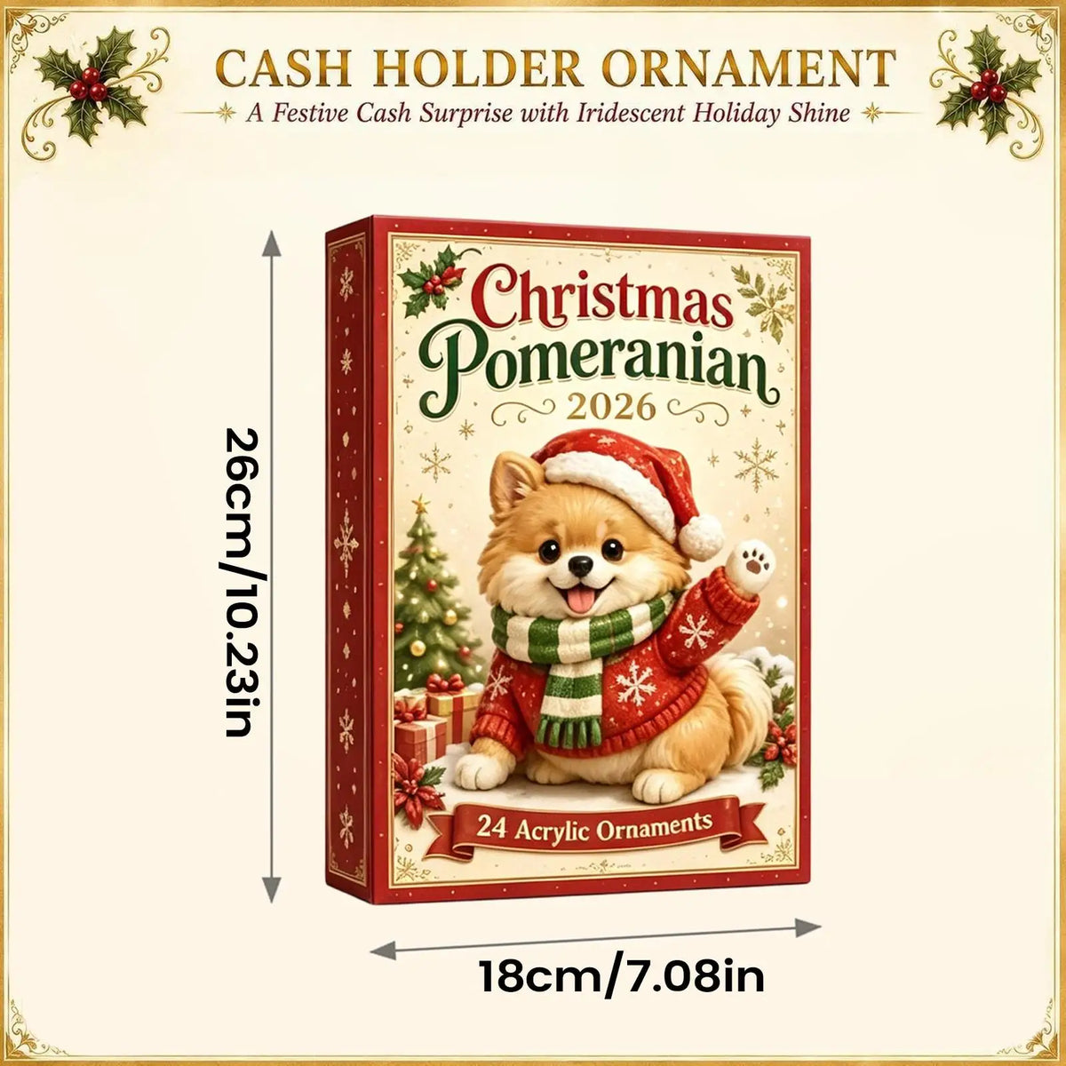 Adventskalender Hond 24 Acryl Hangers Kerstboom Decoratie Aftelkalender Feestdagen Huisdieren Kerst Ornament | Sulvida