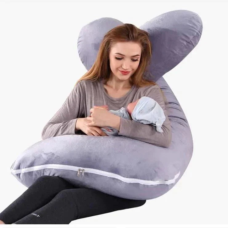 Lichaamskussen Zwangerschap Nek Rug Buik Ondersteuning Zijslaper Comfort Slaap Ontspanning Body Pillow | Sulvida