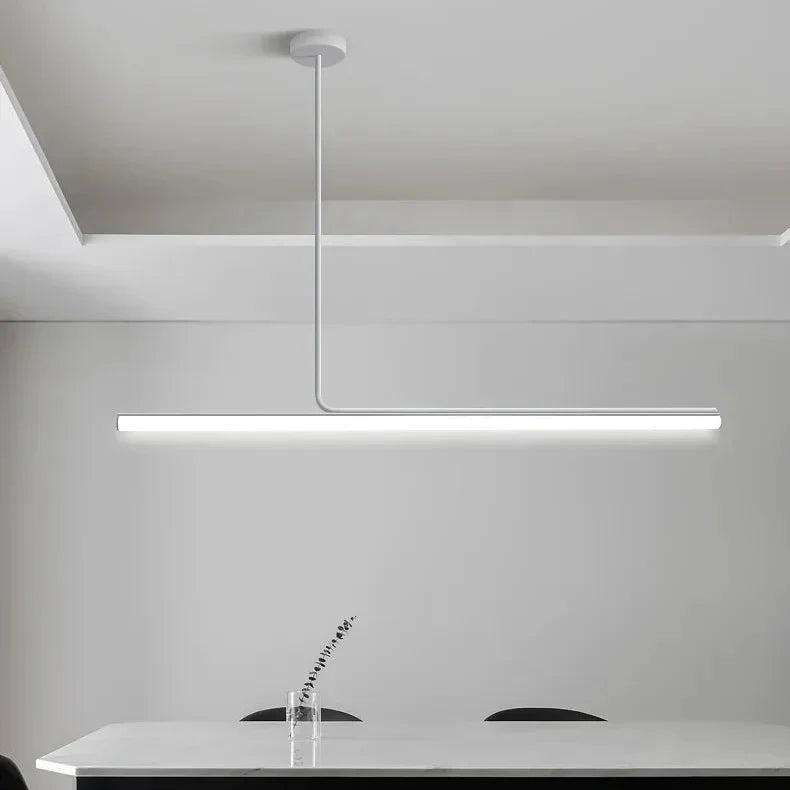 Asymmetrische T-bar Hanglamp Zwart Wit LED Dimbaar Eetkamer Keukeneiland Moderne Lineaire Verlichting | Sulvida