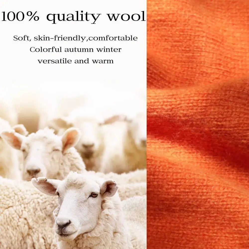 Driehoekige Wollen Sjaal Dames Gebreid Warm Omslagdoek Effen Halsdoek Schoudersjaal Winter Herfst Stijlvol | Sulvida