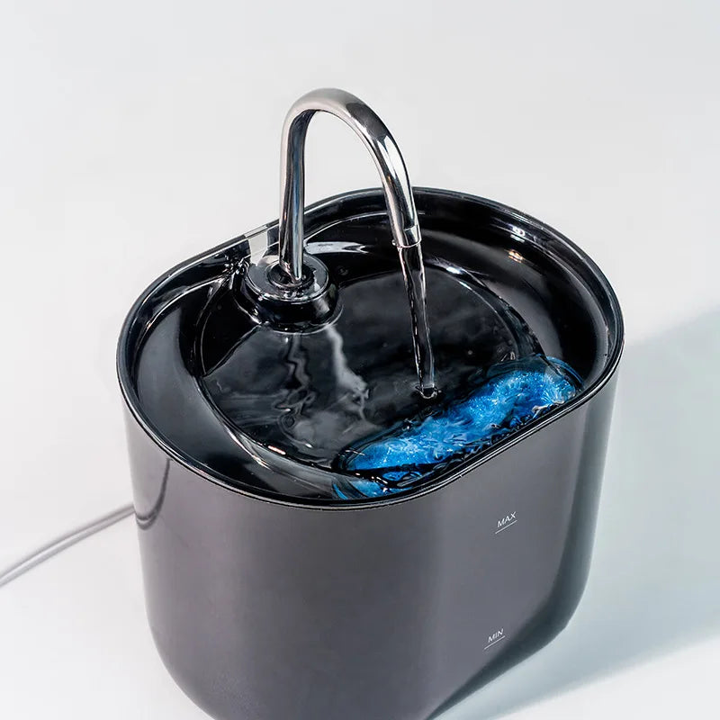 Huisdier Drinkfontein met Kraanstraal 2,2L RVS Filtersysteem Stil Automatisch voor Kat Hond Waterdispenser | Sulvida