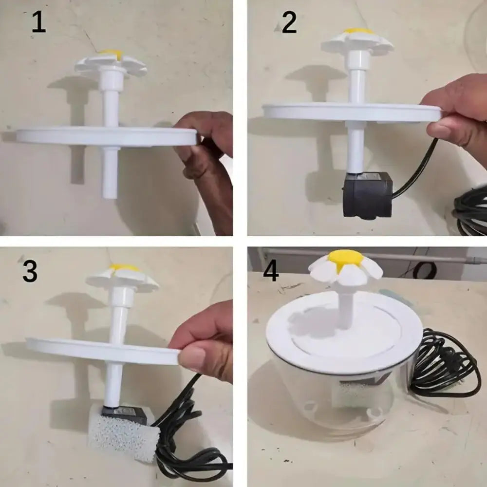 Fontaine à eau pour animaux avec filtre 1.2L Réservoir d’eau électrique silencieux pour chats et chiens Rechargeable par USB | Sulvida