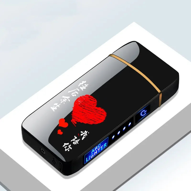 Oplaadbare plasma-aansteker met dubbele lichtboog USB windbestendig luxe metaal design kaarsen kachel | Sulvida