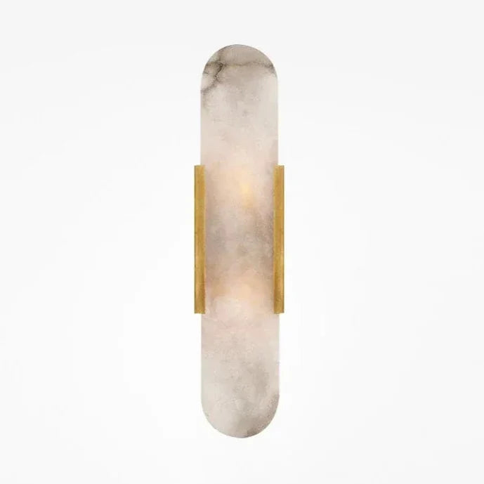 Wandlamp Natuursteen met Metalen Kap Neerwaarts Licht Slaapkamer Woonkamer Hal Warm Sfeerlicht Interieur | Sulvida