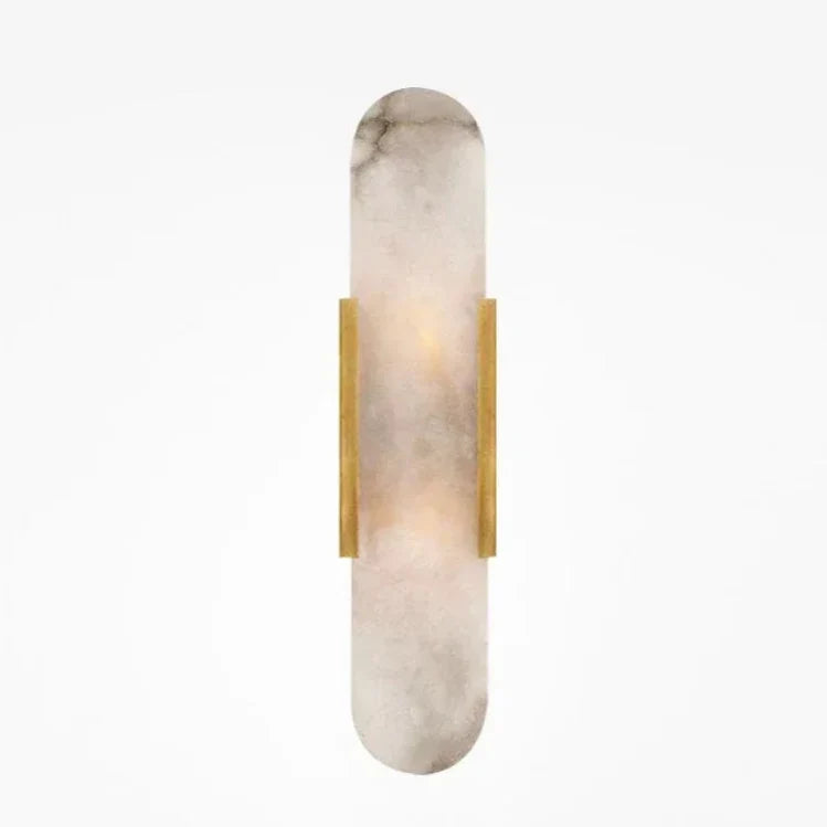 Wandlamp Natuursteen met Metalen Kap Neerwaarts Licht Slaapkamer Woonkamer Hal Warm Sfeerlicht Interieur | Sulvida