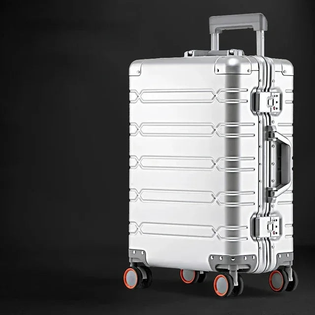 Reiskoffer aluminium met 360° wielen TSA-slot handbagage trolley zakelijk lichtgewicht duurzaam reizen | Sulvida