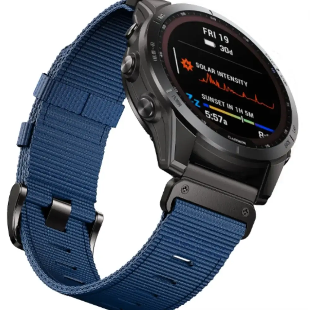Bracelet de montre tactique en nylon - bracelet de remplacement durable QuickFit noir gris bleu kaki camouflage pour smartwatch | Sulvida