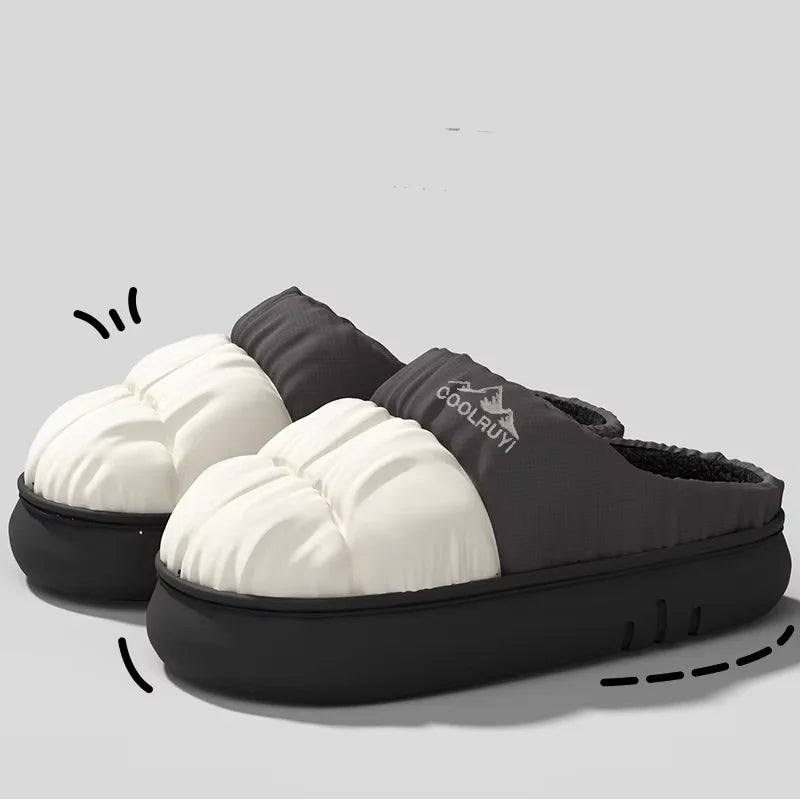 Gevoerde Pantoffels Unisex Waterafstotend Antislip Zool Warm Comfort Binnenshuis Buitenshuis Winterschoenen | Sulvida