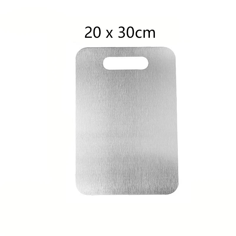 Planche à découper en acier inoxydable 316, réversible, professionnelle, antibactérienne, pour légumes, viande, fruits, pain et pâte | Sulvida