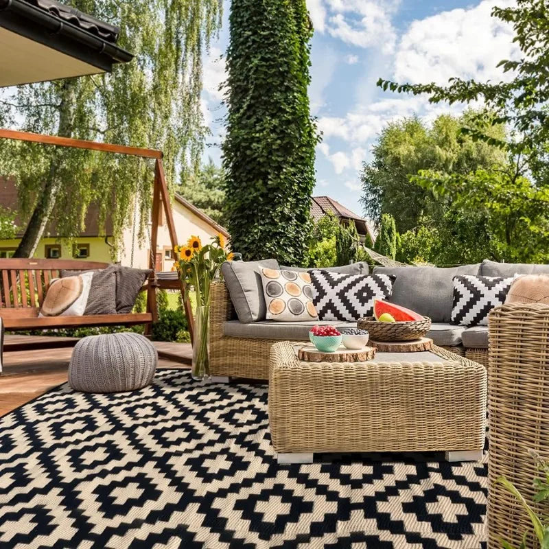 Outdoor Tapijt Waterdicht Picknickkleed Camping Vloerkleed Vochtbestendig Buitenmat Tuin Terras Balkon | Sulvida