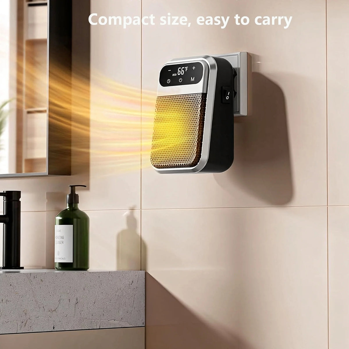Compacte Stekkerverwarming Keramisch 800W Timer Badkamer Slaapkamer Energiezuinig Stil Oververhittingsbeveiliging | Sulvida
