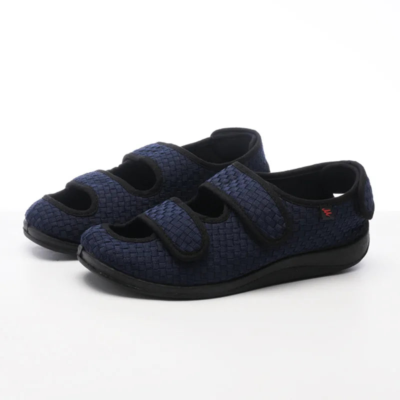 Verstelbare Orthopedische Sandalen met Klittenband Mesh Zomer Comfortschoenen voor Brede Voeten Dames | Sulvida