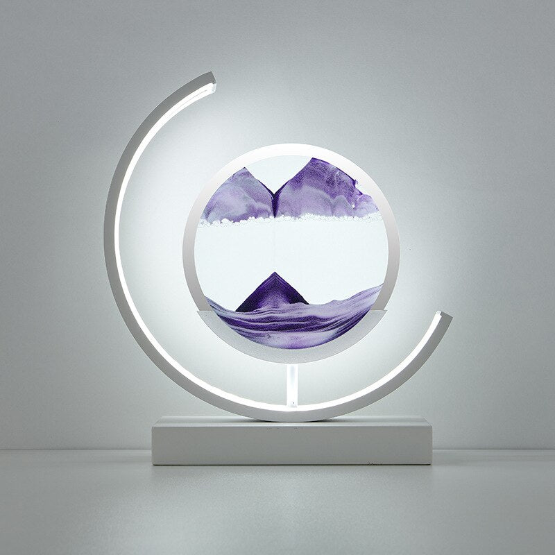 Decoratieve Tafellamp met Bewegend Zand Kleureffect LED Verlichting Sfeerverlichting Woonkamer Slaapkamer | Sulvida