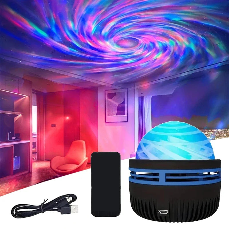 Sterrenhemel Projector met Muziek Synchronisatie & Afstandsbediening RGB Stemmingslicht USB Oplaadbaar 7,8 cm | Sulvida