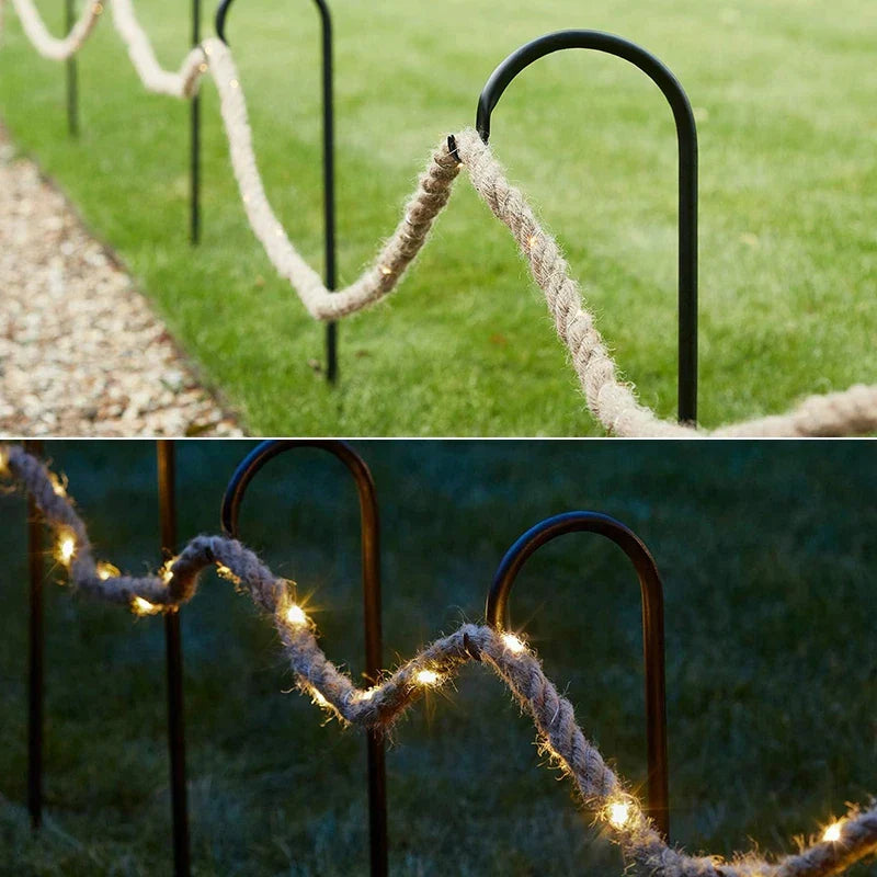 Henneptouw lichtslinger warm wit 4,5 meter rustiek interieur tuin terras decoratie sfeerlicht sfeerverlichting | Sulvida
