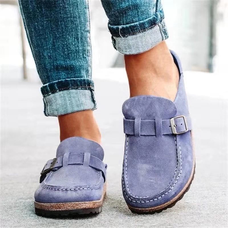 Comfortabele dames slippers met voorgevormd voetbed en verstelbare gesp voor optimaal draagcomfort dagelijks | Sulvida