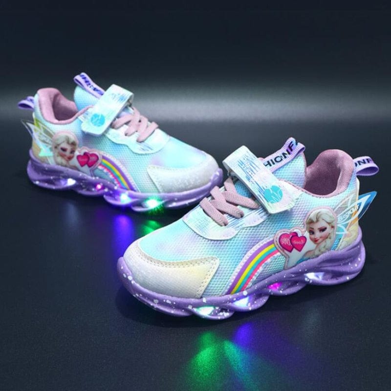 LED Kinder Sneakers met Verlichte Zool – Glitter Sportschoenen voor Meisjes met Bewegingssensor en Kleurrijke Lichteffecten | Sulvida