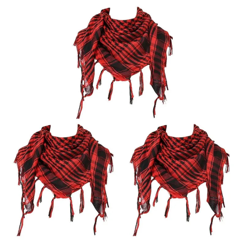 Tactische Shemagh Woestijnsjaal Geruit Katoen 100x100 cm Hoofddoek Hals Mannen Vrouwen Sport Outdoor | Sulvida