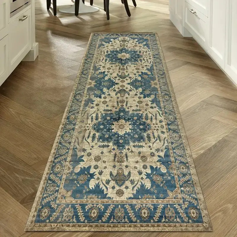 Vloerkleed Loper Wasbaar Antislip Vintage Print Gangloper voor Keuken Hal Woonkamer 50-80 cm Breed Sfeervol | Sulvida
