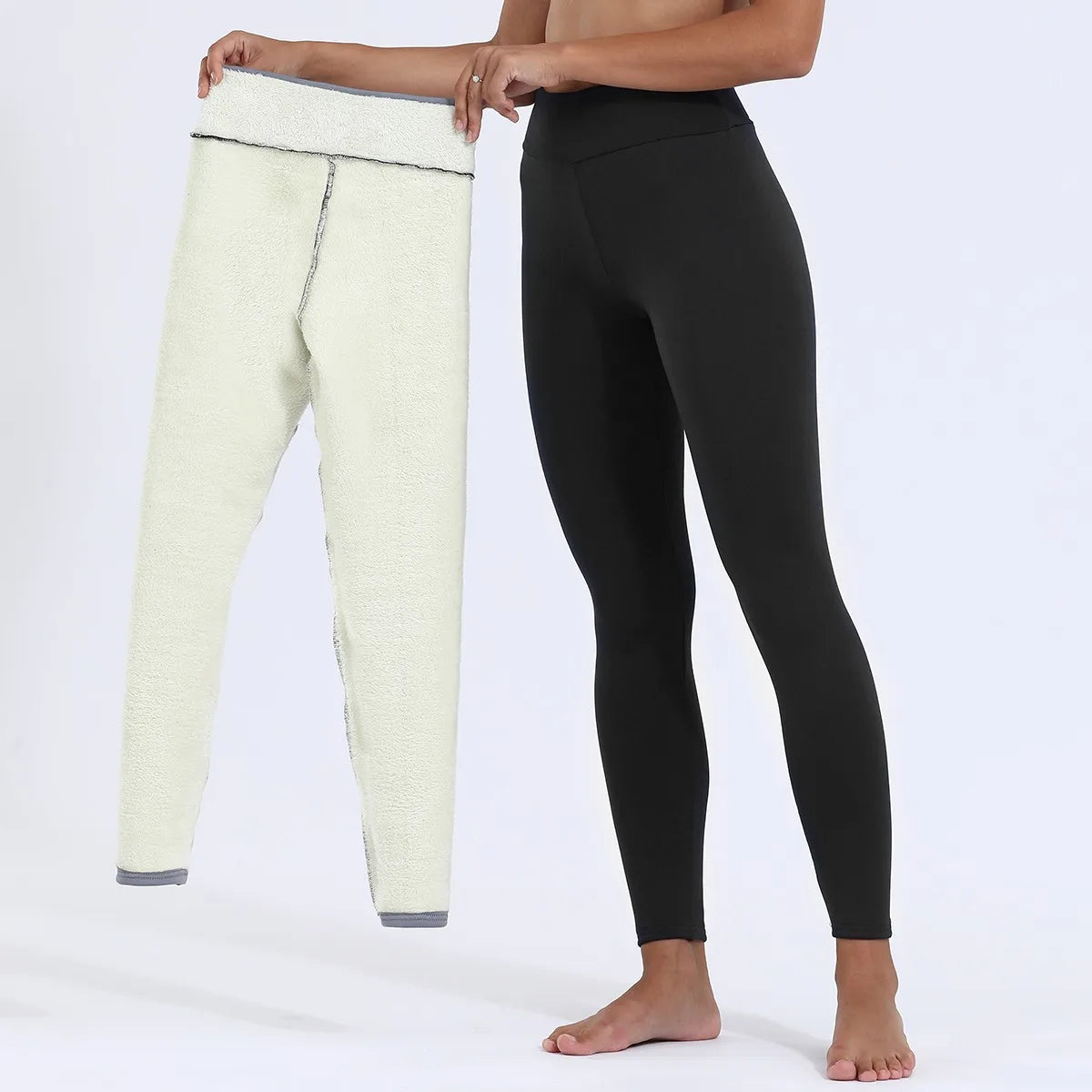 Thermische Fleece Legging Dames Gevoerd Naadloos Hoge Taille Winterbroek Warm Geïsoleerd Stretch Comfortabel | Sulvida