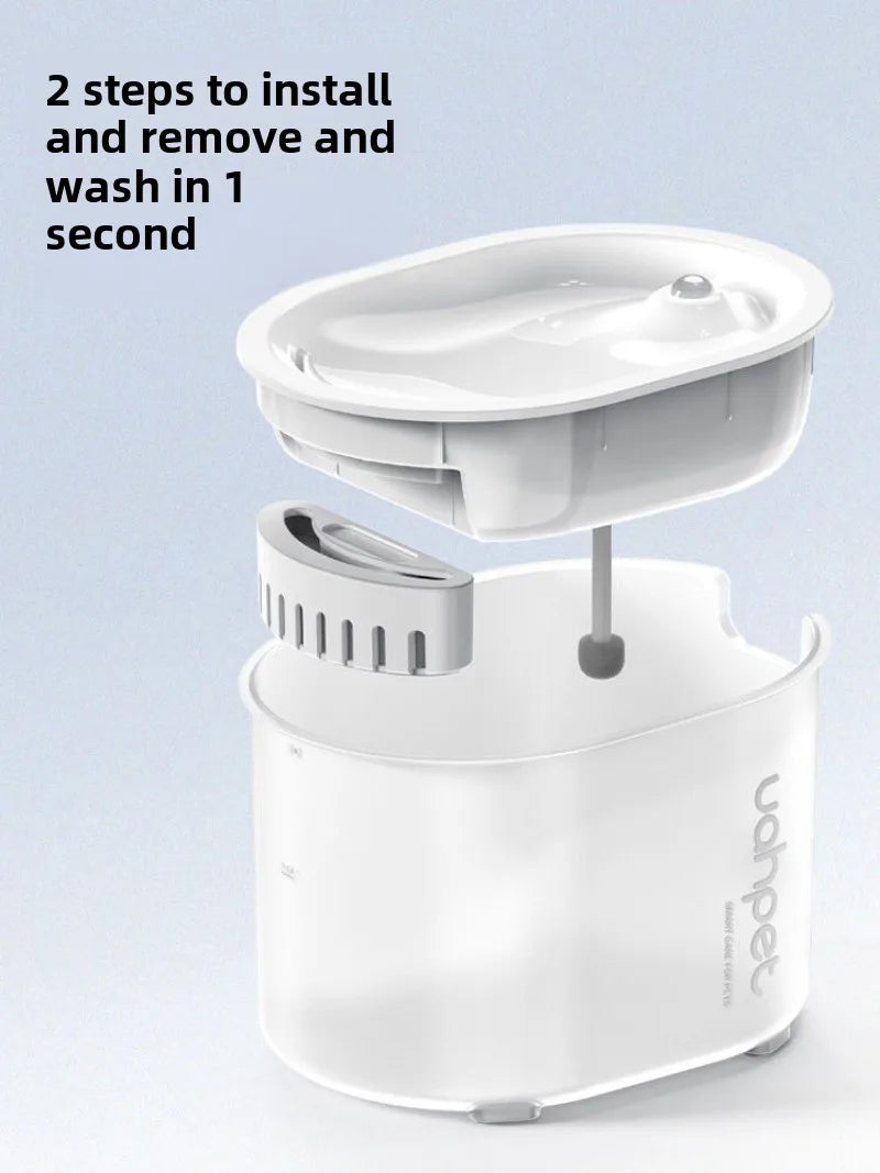 Automatische Drinkfontein voor Katten Oplaadbaar 1000 ml Sensor Water Huisdieren Meerdere Katten Stille Pomp | Sulvida