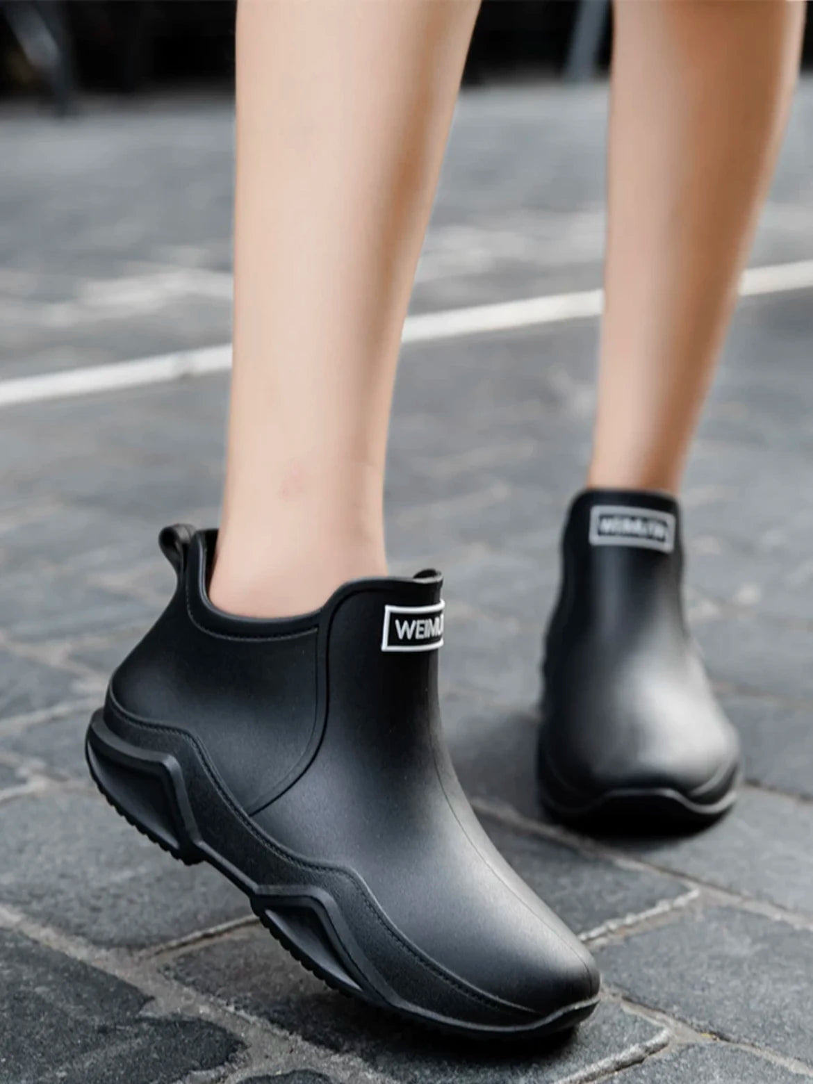 Waterdichte Enkellaarzen Dames Heren Antislip Regenlaarzen PVC Gekleurd Unisex Seizoenbestendig Tuinschoenen | Sulvida