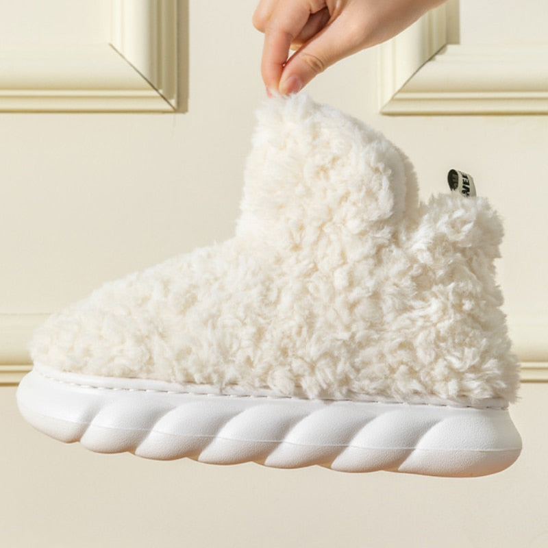 Warme Pluchen Dames Huisschoenen Antislip Comfortabel Zacht Gevoerd Pantoffels voor Thuis Winter Indoor | Sulvida