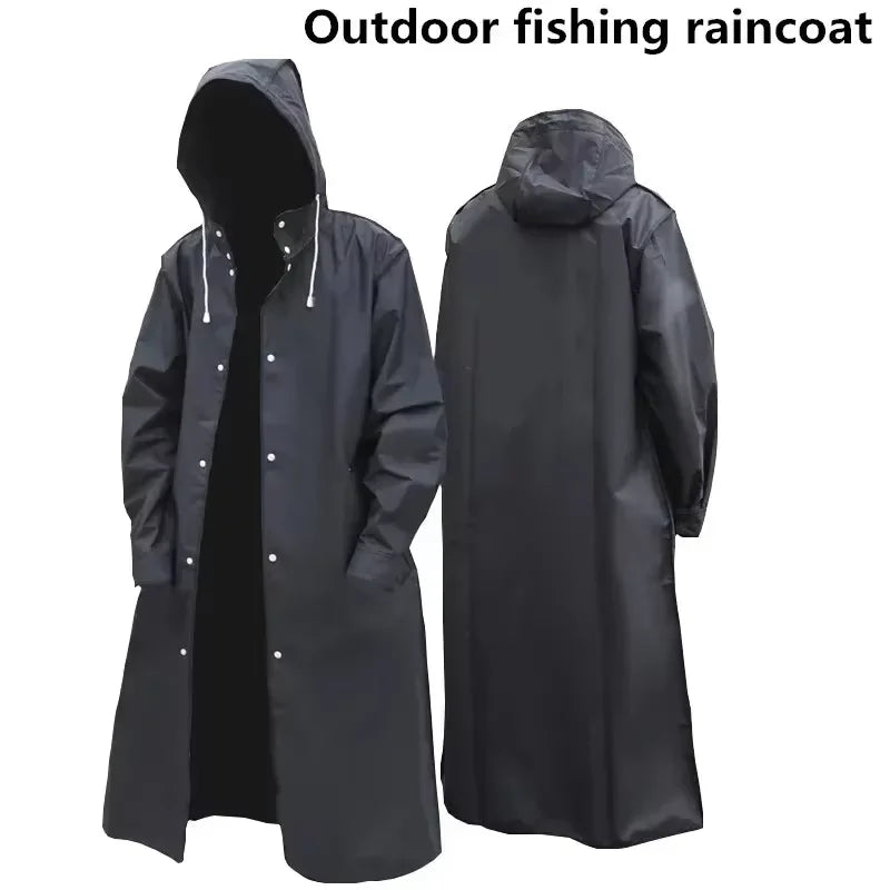 Lange Waterdichte Regenjas met Capuchon – Unisex Outdoor Jas voor Wandelen Fietsen en Dagelijks Gebruik | Sulvida