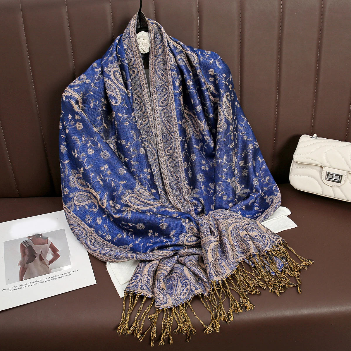 Kasjmier-gevoel Dames Sjaal 70×190 cm Polyester Warme Herfst Winter Omslagdoek Fashion Stola Accessoire | Sulvida